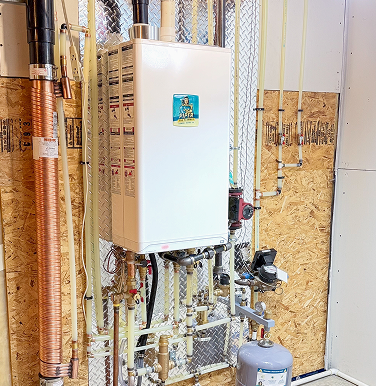 Heating system setup with furnace in Red Deer home by Piper the Plumber