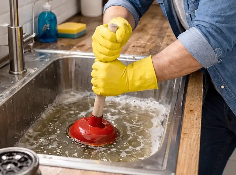 clogged sink