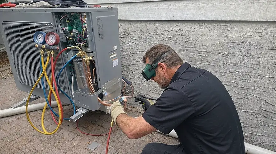 Licensed HVAC technicians providing heat pump installation in Red Deer